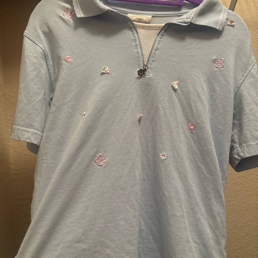 Vintage Light Blue Polo Too
